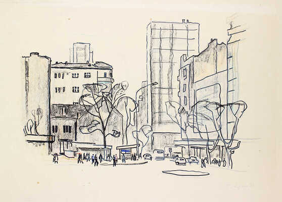 Храпак Георгий Васильевич. Городская зарисовка 